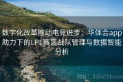 数字化改革推动电竞进步：华体会app助力下的LPL赛区战队管理与数据智能分析