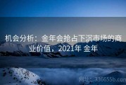 机会分析：金年会抢占下沉市场的商业价值，2021年 金年