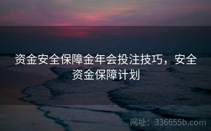 资金安全保障金年会投注技巧,安全资金保障计划 资金安全保障金年会投注技巧,安全资金保障计划
