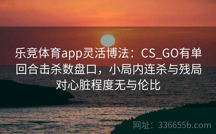 乐竞体育app灵活博法:CS_GO有单回合击杀数盘口,小局内连杀与残局对心脏程度无与伦比 乐竞体育app灵活博法:CS_GO有单回合击杀数盘口,小局内连杀与残局对心脏程度无与伦比